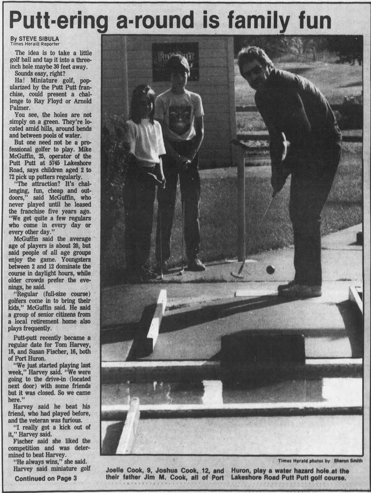 Lakeshore Putt-Putt Golf - 1986 Feature Article